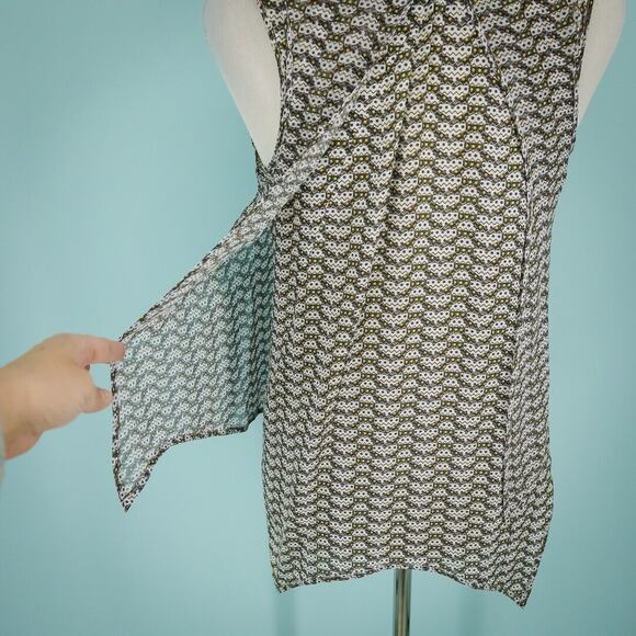 Theyskens' Theory Size XS Top Tomci Silk Print Crew Sleeveless Layered Tank - Picture 4 of 9